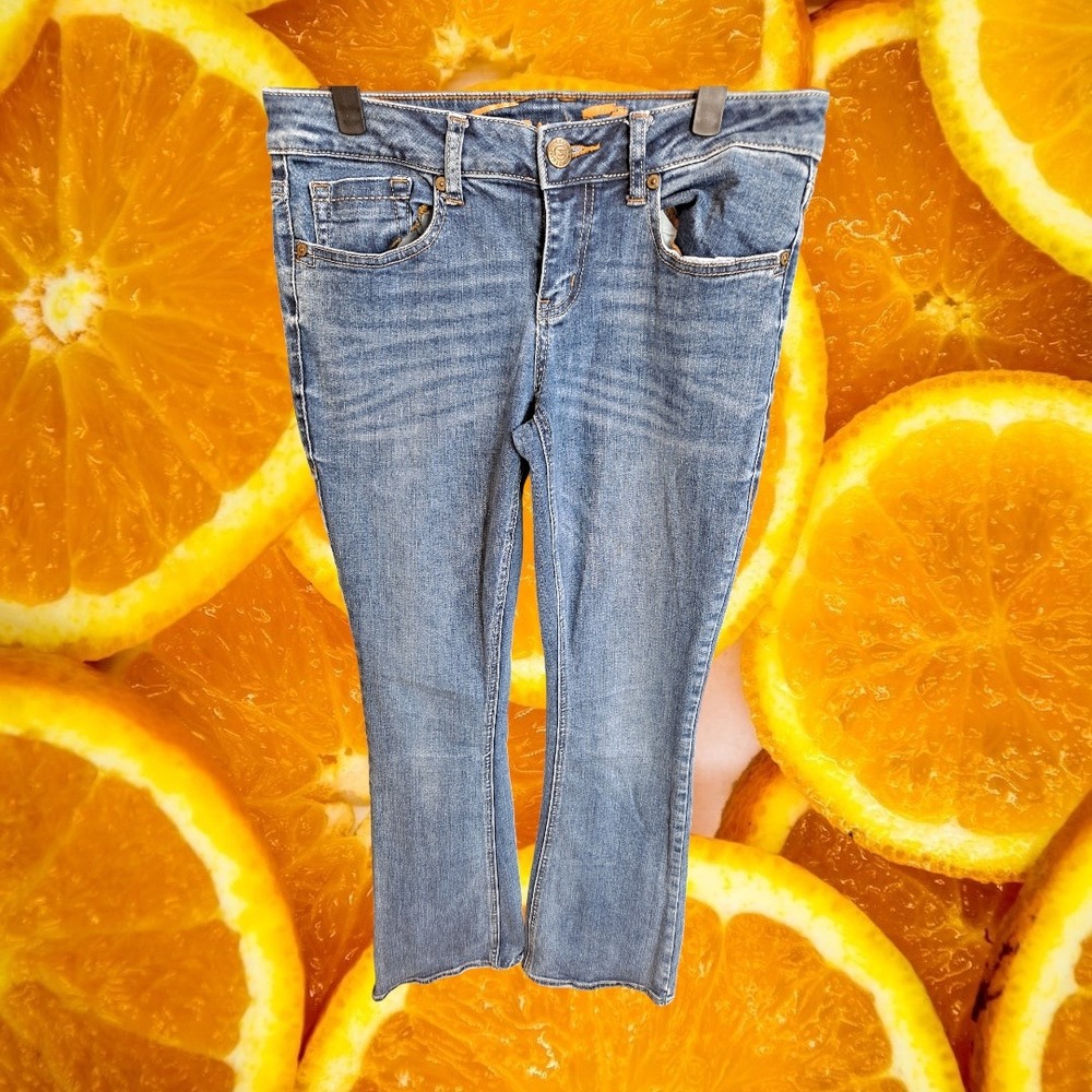 Seven7 Jeans Women's Size 6 Bootcut Medium Wash Embellished‎ Denim